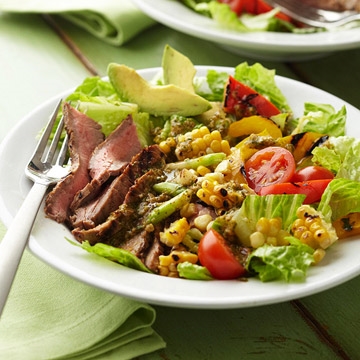 I-Grank Flak Steak ne-Cucumber-Noodle Salad