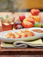 Zəncəfil-maydanoz qabığı ilə qızardılmış pomidor