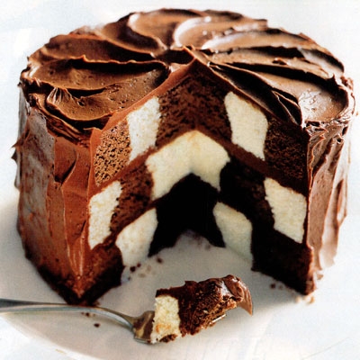 Cake ເລດ Checkerboard