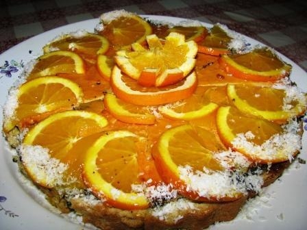 Апельсиновый пирог безе