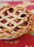 Peach-Huckleberry Lattice Pie