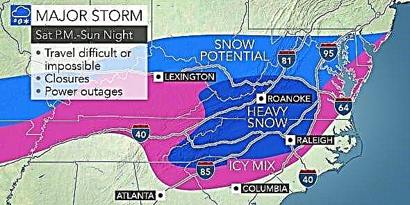 AccuWeather parashikon një stuhi brutale të dimrit është vendosur të godasë Jugun këtë fundjavë