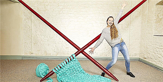 Ova studentica umjetnosti oborila je Guinnessov svjetski rekord za najveće igle za pletenje