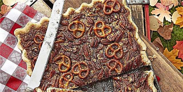 Pie ya Pretzel-Chokoleti-Pecan