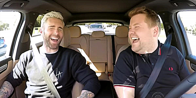 Adam Levine og James Corden lentu í rekstri meðan á Karaoke Carpool stóð