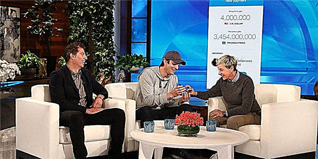Ashton Kutcher Ellen DeGeneres'i vəhşi həyat fondu üçün 4 milyon dollarlıq ianə ilə təəccübləndirir