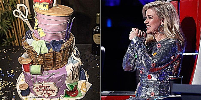 Ipinagdiwang ni Kelly Clarkson ang kanyang ika-36 Kaarawan ng isang Napakarilag na Quilting-Themed cake