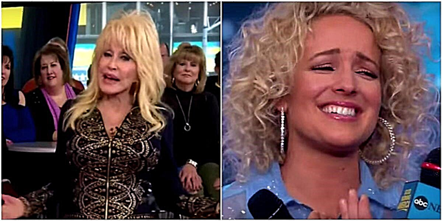 Посмотрите кулачок певицы Dolly Parton Surprise Country On Good Morning America