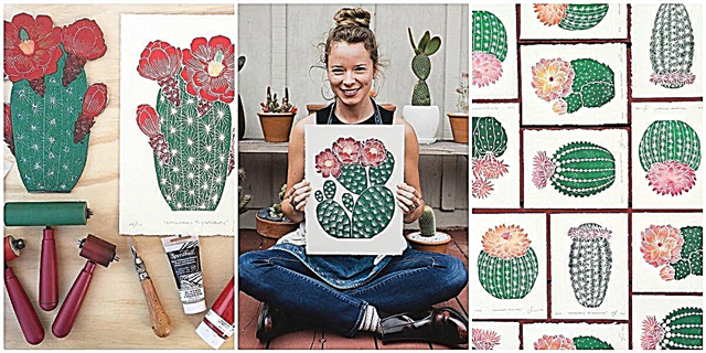 این هنرمند چاپهای زیبایی را ایجاد می کند که به نظر می رسد می توانند گیاهان واقعی باشند