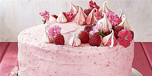 Kue Beludru Jambon Raspberry kanthi Frosting Keju Raspberry