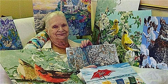 83-годишната баба создава прекрасни слики од нејзиниот болнички кревет