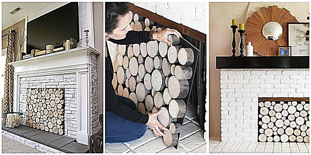 Todo o mundo en Pinterest está a buscar estas fermosas pantallas de cheminea de madeira apiladas