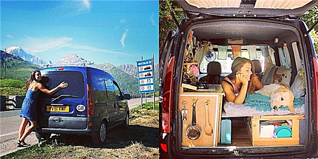 Эта женщина превратила старый фургон, чтобы она могла путешествовать по Европе со своей собакой