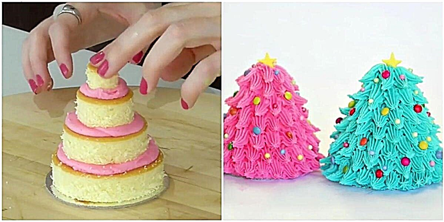 Ki jan yo fè adorabl, Miniatures Cakes Tree Nwèl la