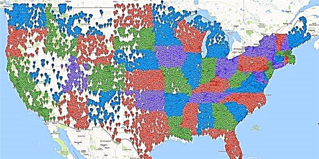 Այս քարտեզը ցույց է տալիս ամենակարճ ճանապարհը գրեթե 50,000 պատմական ԱՄՆ կայքեր