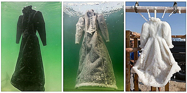 Kjo është ajo që ndodh kur lini një fustan martese në një Liqen të Kripur për dy muaj