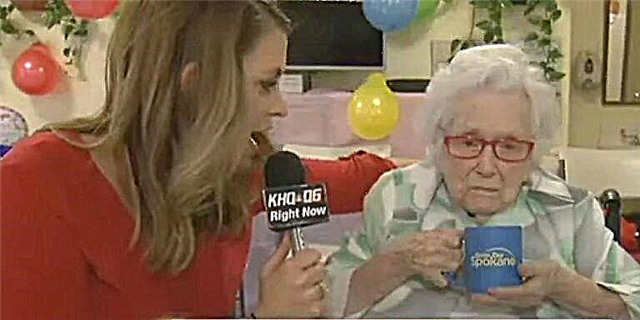 მთელი ეს 110 წლის ქალი სურს დაბადების დღე ნაპრალია