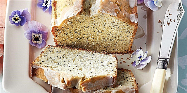 Torta de pan de sementes de améndoa e amapola