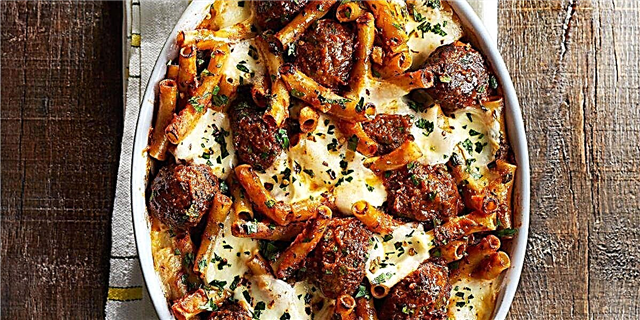 Meatball-and-Spinach Baked Ziti