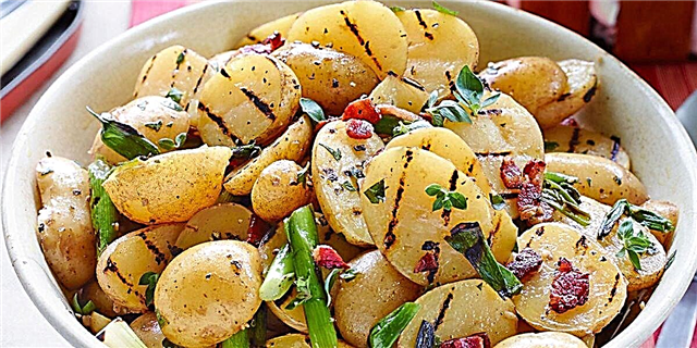 Inihaw na Potato Salad kasama ang Bacon Vinaigrette