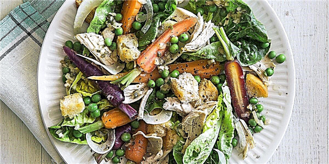 Crunchy Carrot, Pea, na Chicken Salad