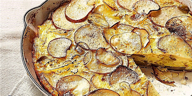 Tortilla ya Spanî bi Manchego û Zeytûnên Kesk