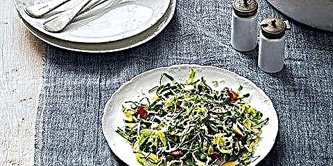 Collard na Brussels-Sprout Salad