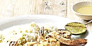 باسمتی چاول کے ساتھ گرین سالن کیکڑے کباب