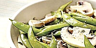 Snap Pea at Marinated Mushroom Salad