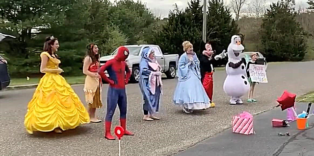 Unha rapaza de 10 anos quedou sorprendida cun desfile de Disney durante a corentena e estamos emocionados