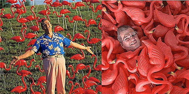 Твитер се луди над фотографиите на иконскиот човек кој го измисли пластичниот розов тревник Фламинго