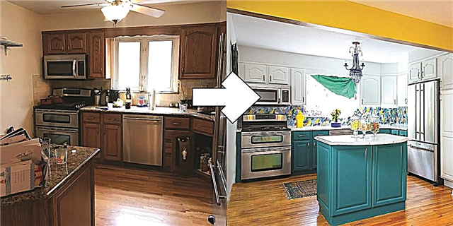 Vexa como a pintura transformou esta cociña encaixada na década dos 90