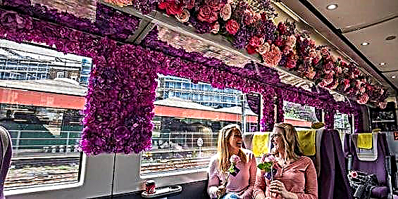 3.000 flores converten este tren nun paraíso floral