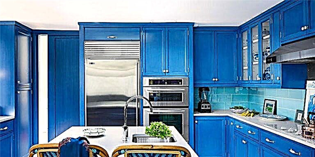 طراحی آشپزخانه آبی روشن