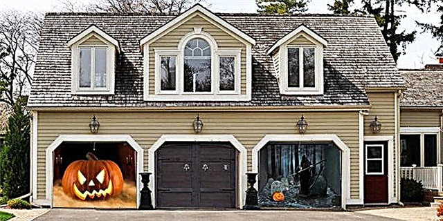 Ĉiu Hejmo bezonas Ĉi tiujn Spooky Garage Door Stickers por Halloween