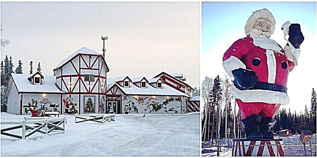 Letsatsi le Letsatsi Ke Chrismas ntlong ea Santa Claus House e North Pole, Alaska