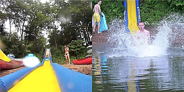A diapositiva de auga de Turbo Rave Sports é exactamente o que precisa a súa casa do lago este verán