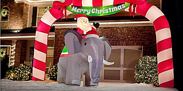 Depoja e shtëpisë po shet një gjigand të inflacionit të Santa Riding ... një Elefant