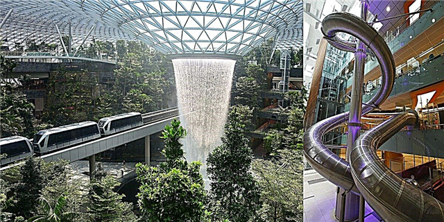 La Flughaveno Changi de Singapuro Havas Grandan Slide, kiu Portos Vin al Via Pordego
