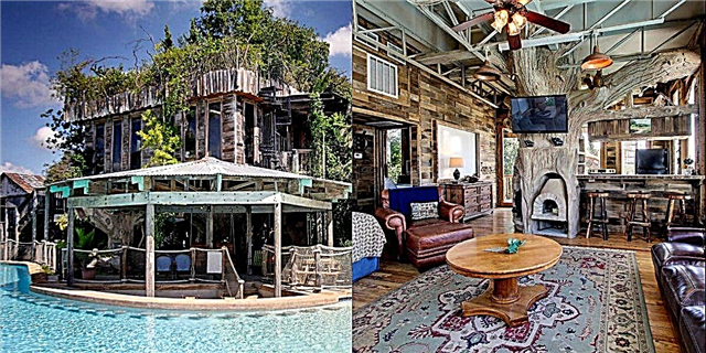 شما و 7 دوست می توانید در این Airbnb Treehouse با یک میله شنا ، کابانا و وان بادی بمانید