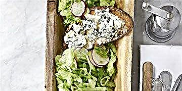 Gabrielle Hamilton'un kərəvizi, şüyüd və turp salatı, yağlı Valdeon tostları ilə