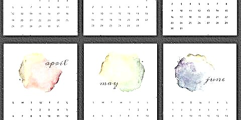 3 Mga Kalendaryo sa Watercolor aron Mapagaan ang Enero